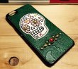 画像1: VATOS　カスタムメイド　メキシカンスカルi-phone7・7s・8・8s専用ハードケース 　スタッズ