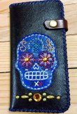 画像3: VATOS　i-phone７・７s・８・８s・SE第二世代専用カスタムメイドメキシカンスカルブック型ケース プレーン　スタッズ有り